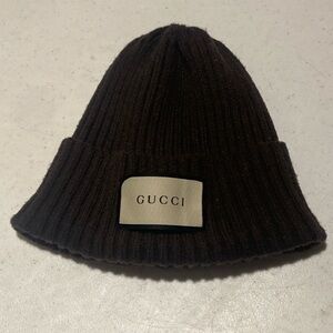 Gucci Dark Brown Knit Beanie